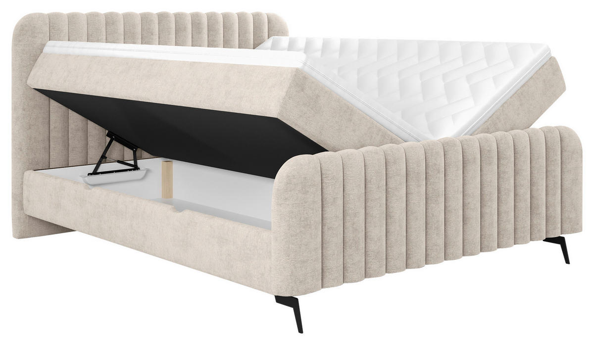 BOXBETT 140/200 cm  in Naturfarben  - Schwarz/Naturfarben, MODERN, Holz/Holzwerkstoff (140/200cm) - MID.YOU
