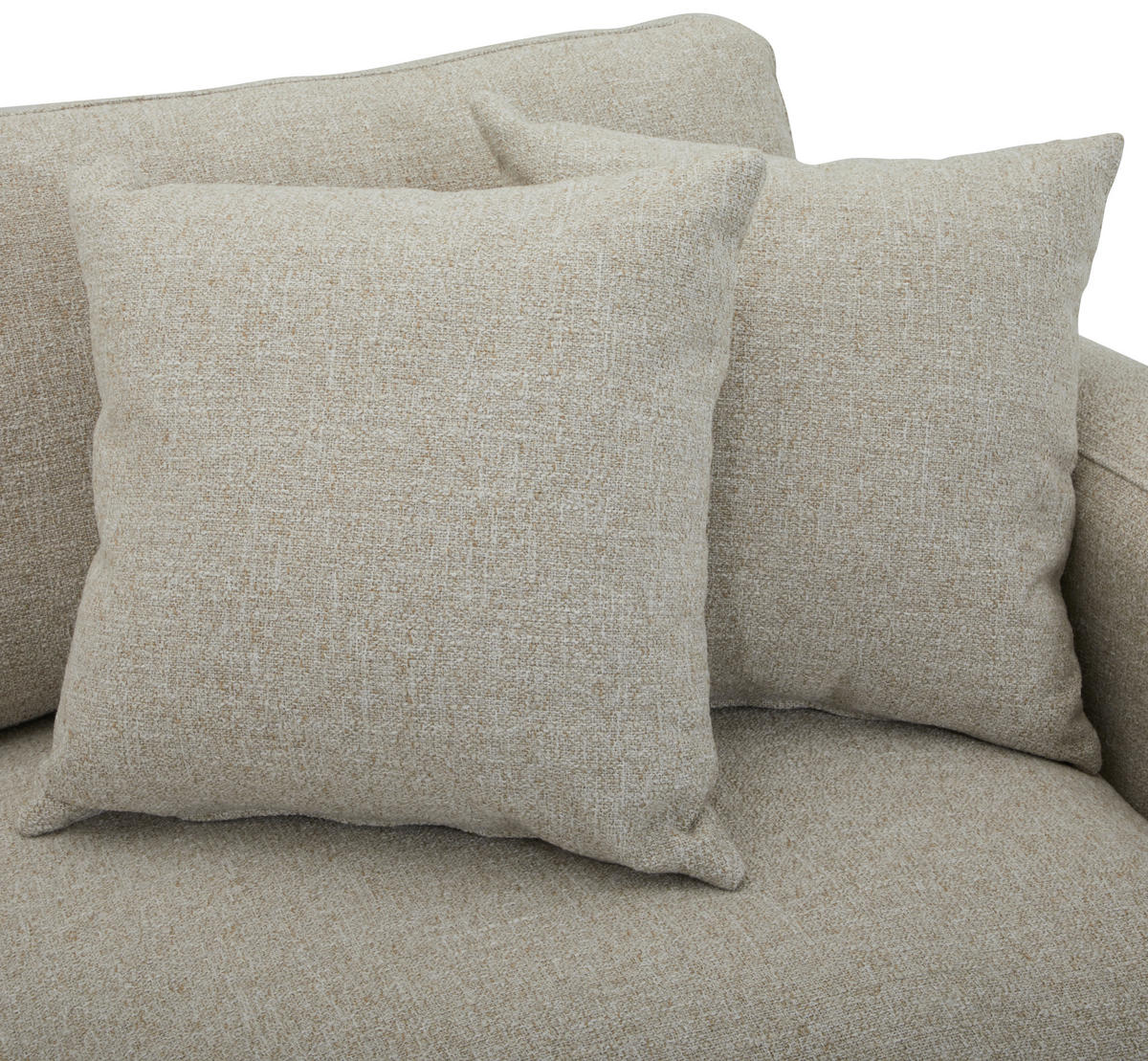 ECKSOFA WIENER GEFLECHT Beige, Creme Flachgewebe  - Beige/Creme, LIFESTYLE, Holz/Kunststoff (294/294cm) - Livetastic
