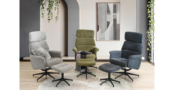 RELAXSESSELSET Webstoff - Schwarz/Grün, Design, Textil/Metall (74/106-96/72-101cm) - Carryhome