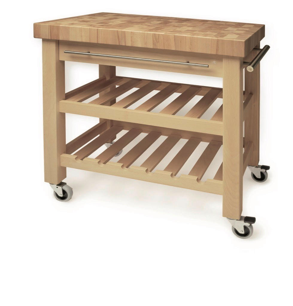 KOLICA ZA SERVIRANJE  boje bukve  drvo      - boje bukve, Basics, drvo (83/50/90cm) - Breka