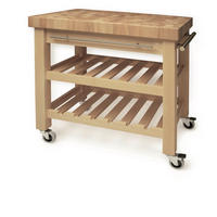 SERVIRNI VOZIČEK     83/50/90 cm         - barve bukve, Basics, les (83/50/90cm) - Breka