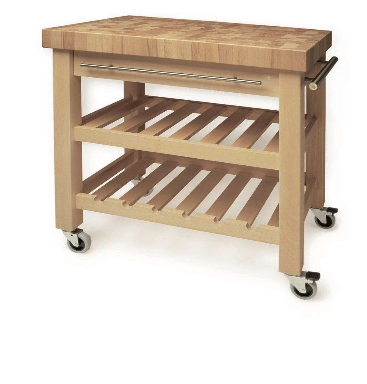 SERVIRNI VOZIČEK     83/50/90 cm         - barve bukve, Basics, les (83/50/90cm) - Breka