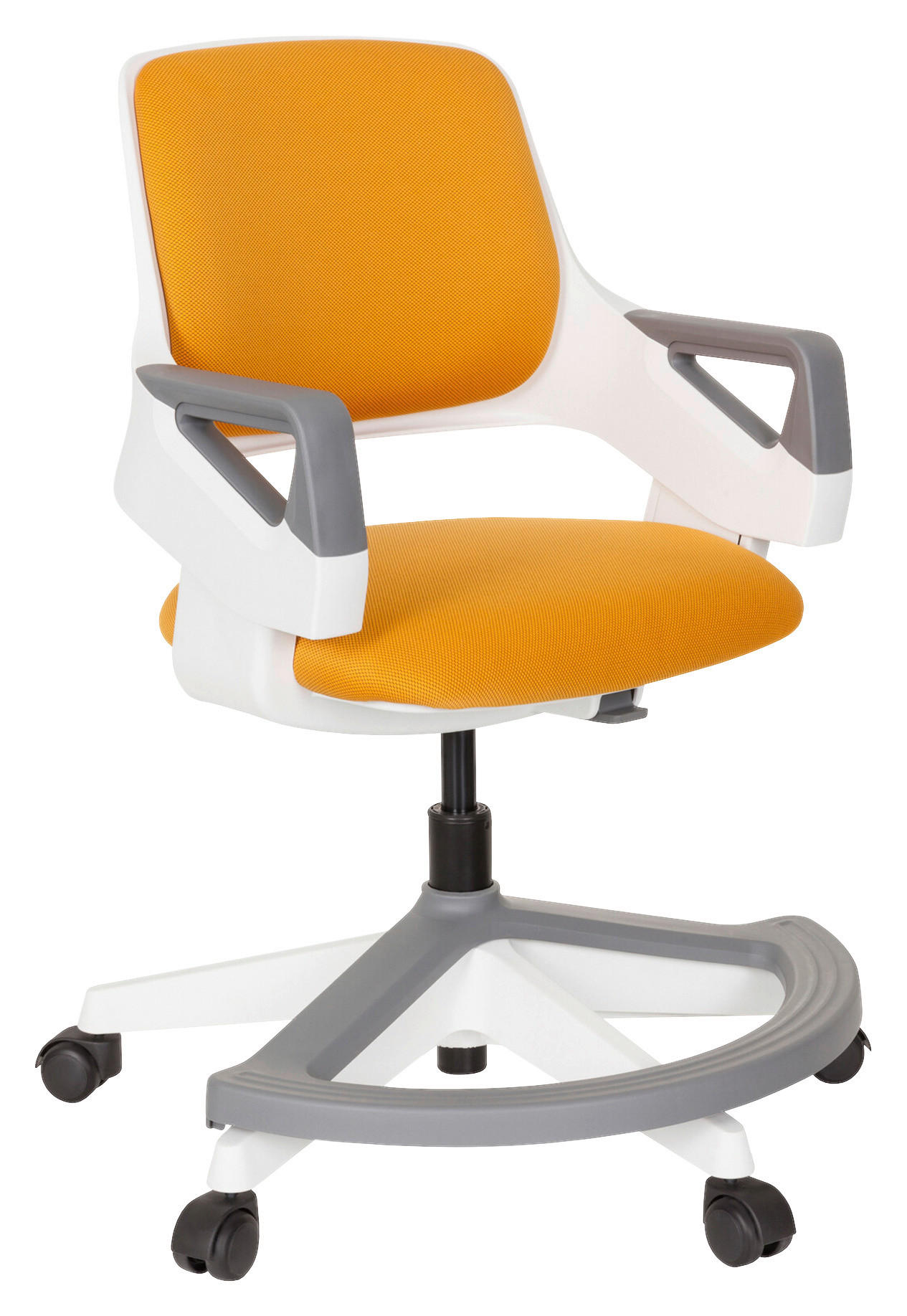 JUGENDDREHSTUHL Orange  - Weiß/Orange, Basics, Kunststoff (53/80-93/60cm) - MID.YOU