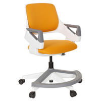 OTOČNÁ STOLIČKA PRE MLÁDEŽ, oranžová - oranžová/biela, Basics, plast (53/80-93/60cm) - MID.YOU