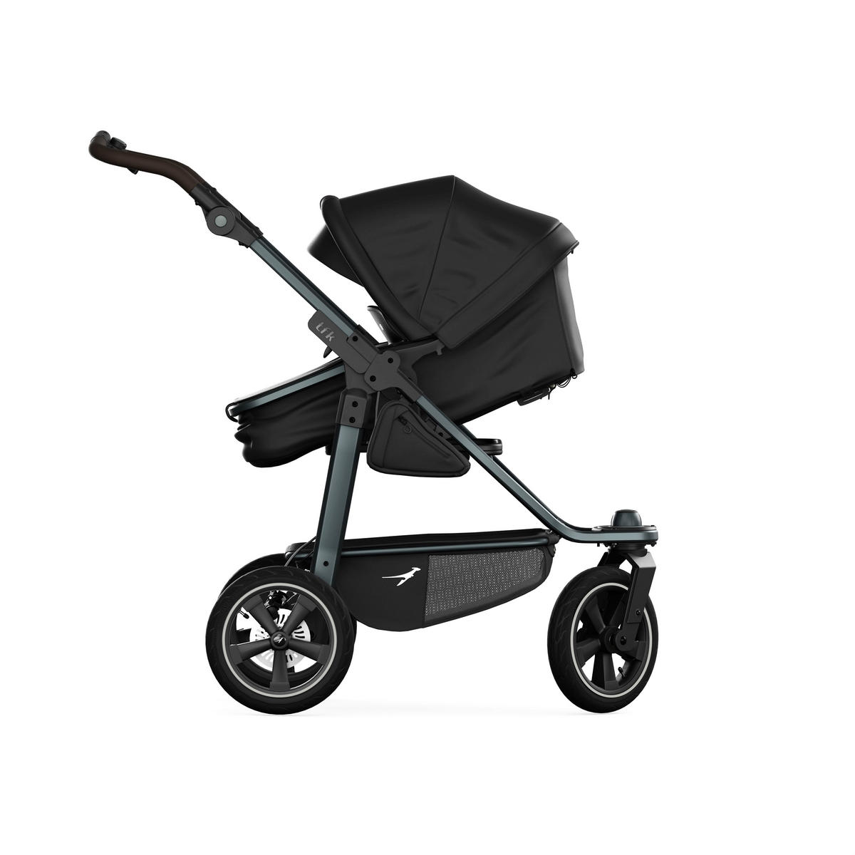 KOMBIKINDERWAGEN  mono3 2-in-1 Kombikinderwagen  schwarz  - Schwarz, Basics, Textil/Metall (57/111/120cm) - TFK