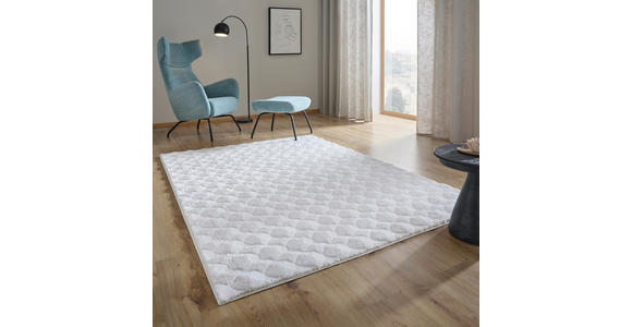 HOCHFLORTEPPICH 130/190 cm Weiß  - Weiß, KONVENTIONELL, Textil (130/190cm) - Novel
