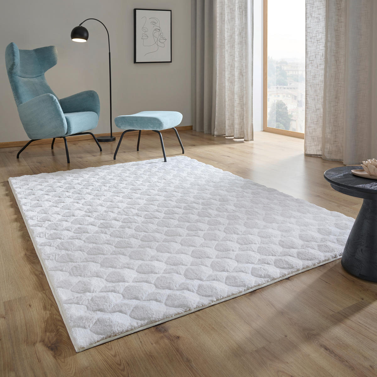 RYAMATTA 130/190 cm  - vit, Klassisk, textil (130/190cm) - Novel