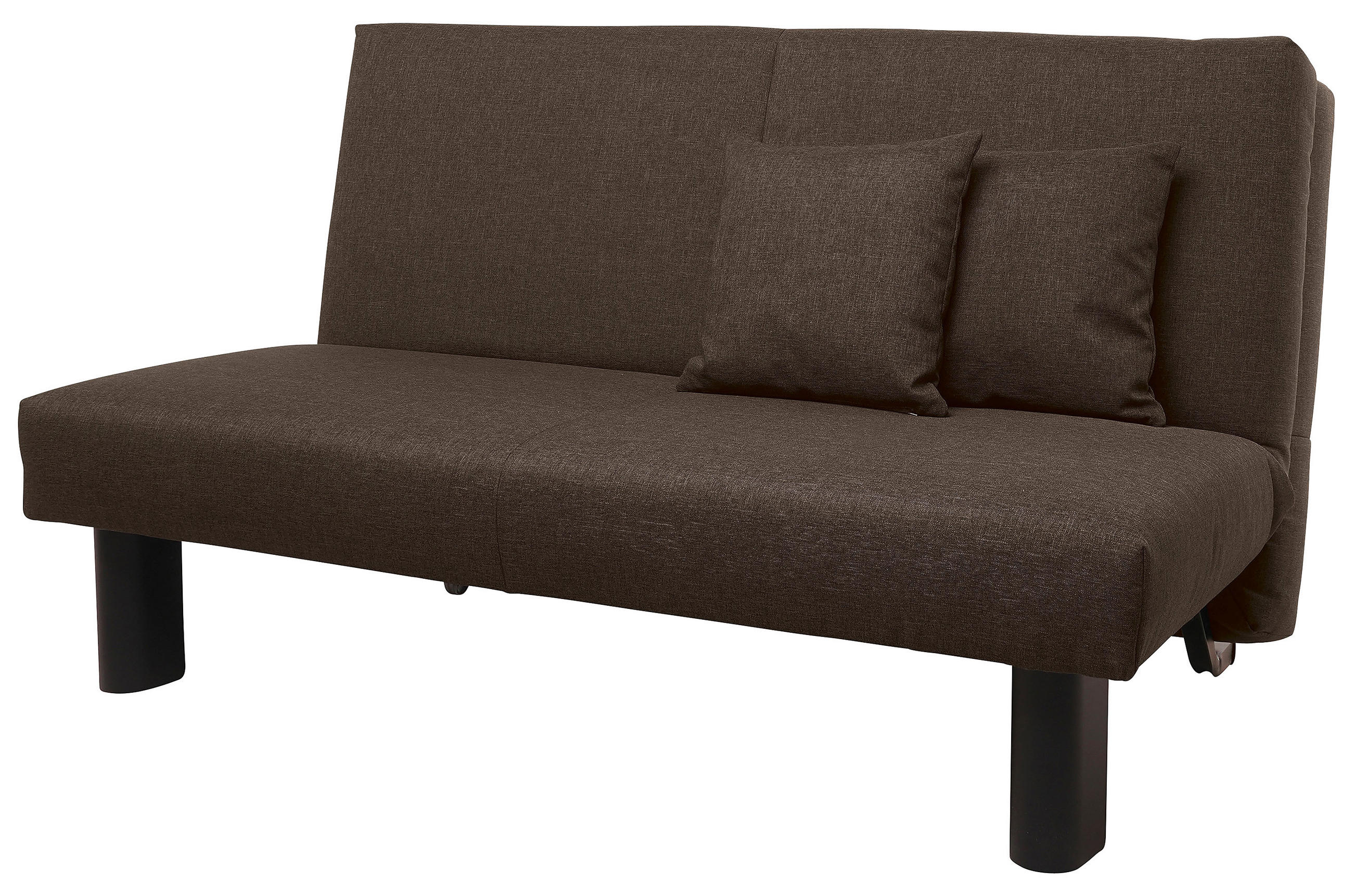 SCHLAFSOFA Flachgewebe Braun  - Schwarz/Braun, Design, Textil/Metall (145/84/100cm) - Max Winzer