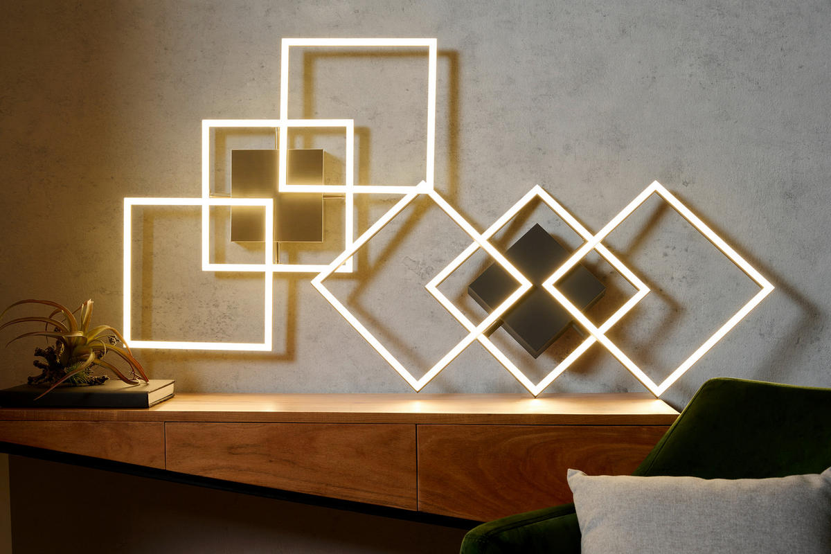 LED-DECKENLEUCHTE 3,2 W    75,5/37/6 cm  - Schwarz, Trend, Kunststoff/Metall (75,5/37/6cm) - Novel