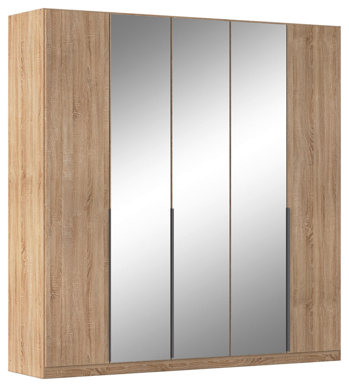 DREHTÜRENSCHRANK Sonoma Eiche  - Grau/Sonoma Eiche, Modern, Holzwerkstoff/Metall (226/229/54cm) - Rauch Möbel