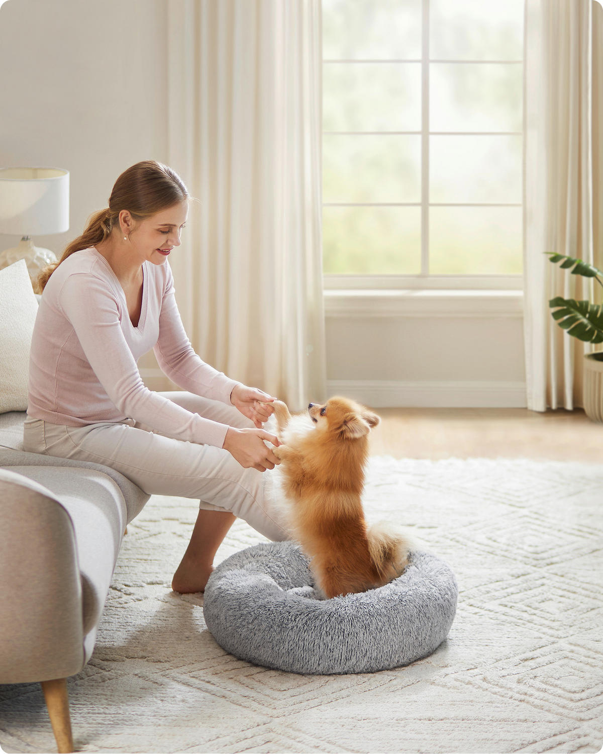 HUNDEBETT - Hellgrau, Trend, Textil (60/20/60cm) - Boxxx