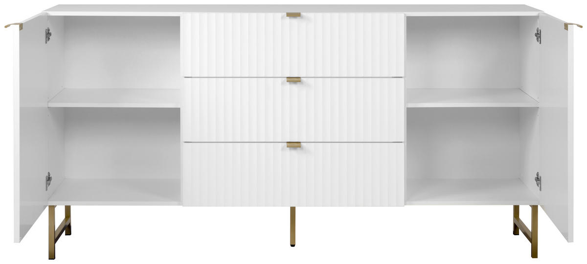 SIDEBOARD  in 179/90/41 cm  - Goldfarben/Weiß, Design, Holzwerkstoff/Kunststoff (179/90/41cm) - MID.YOU