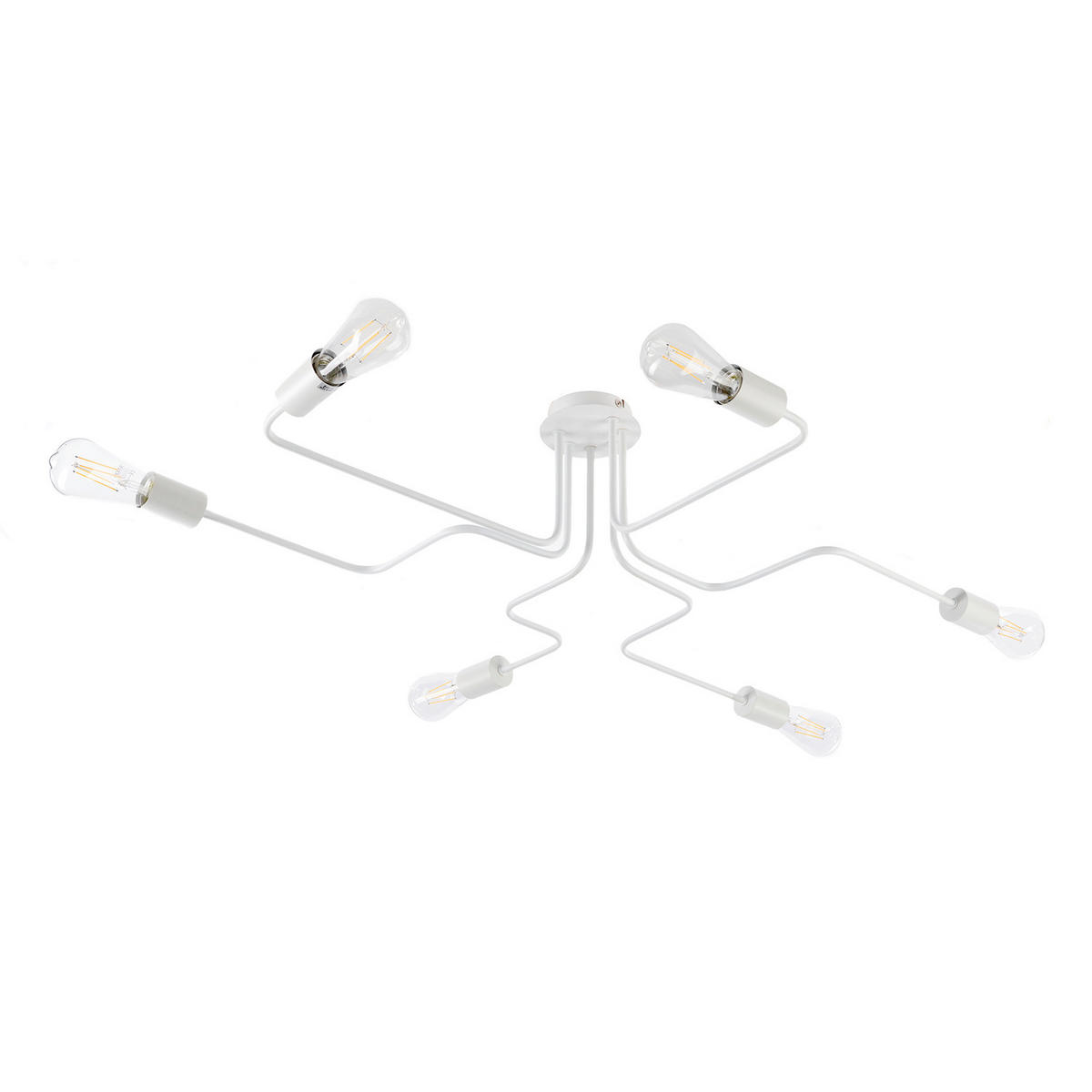 DECKENLEUCHTE 97/75/25 cm   - Weiß, Design, Metall (97/75/25cm)