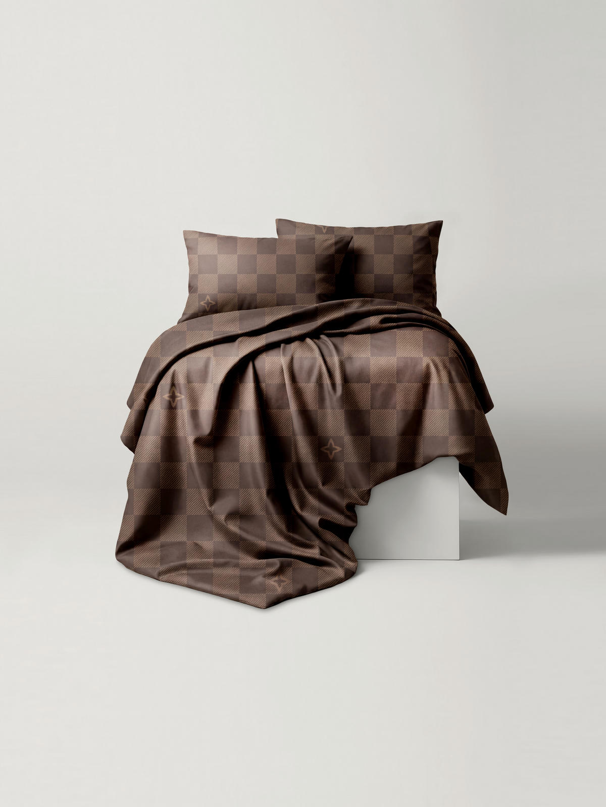 BETTWÄSCHESET Satin 160/210 cm  65 cm/100 cm  - Braun, Design, Textil (160/210cm) - Ambia Home