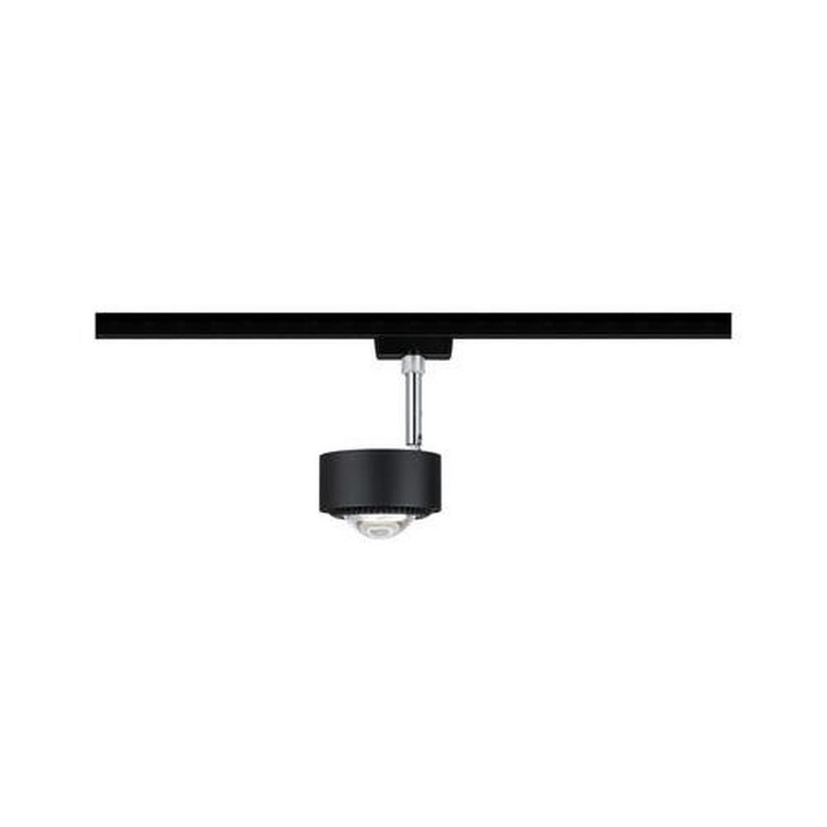 SCHIENENSYSTEM-STRAHLER Urail   - Chromfarben/Schwarz, Design, Kunststoff/Metall (17cm) - Paulmann