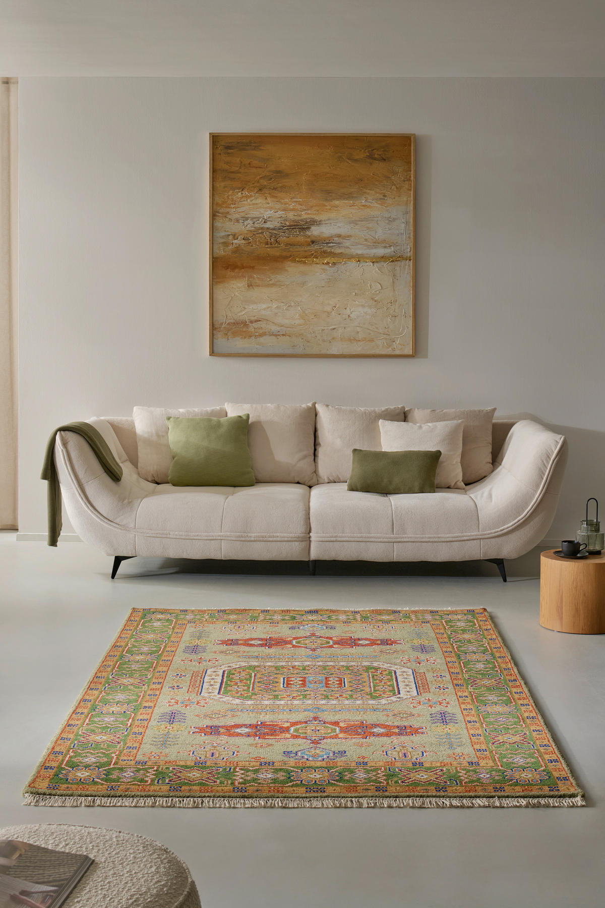 ORIENTTEPPICH  Wohnzimmer 160/230 cm Schirwan Green Mintgrün rechteckig  - Mintgrün, LIFESTYLE, Textil (160/230cm) - Cazaris
