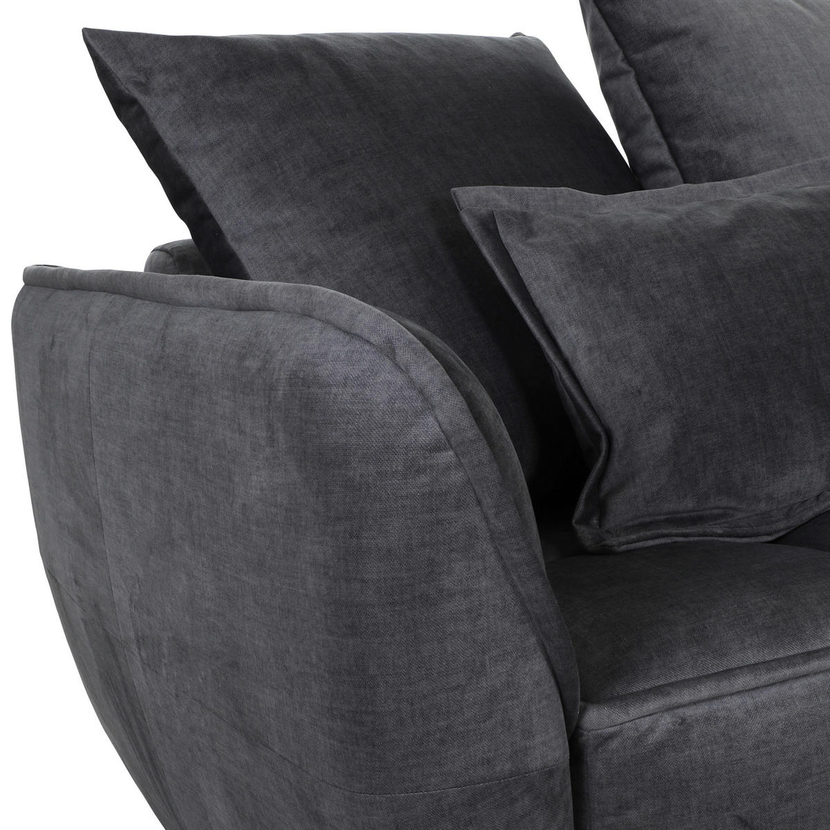 SCHLAFSOFA in Flachgewebe Dunkelgrau  - Dunkelgrau/Schwarz, Konventionell, Kunststoff/Textil (250/70/118cm) - MID.YOU