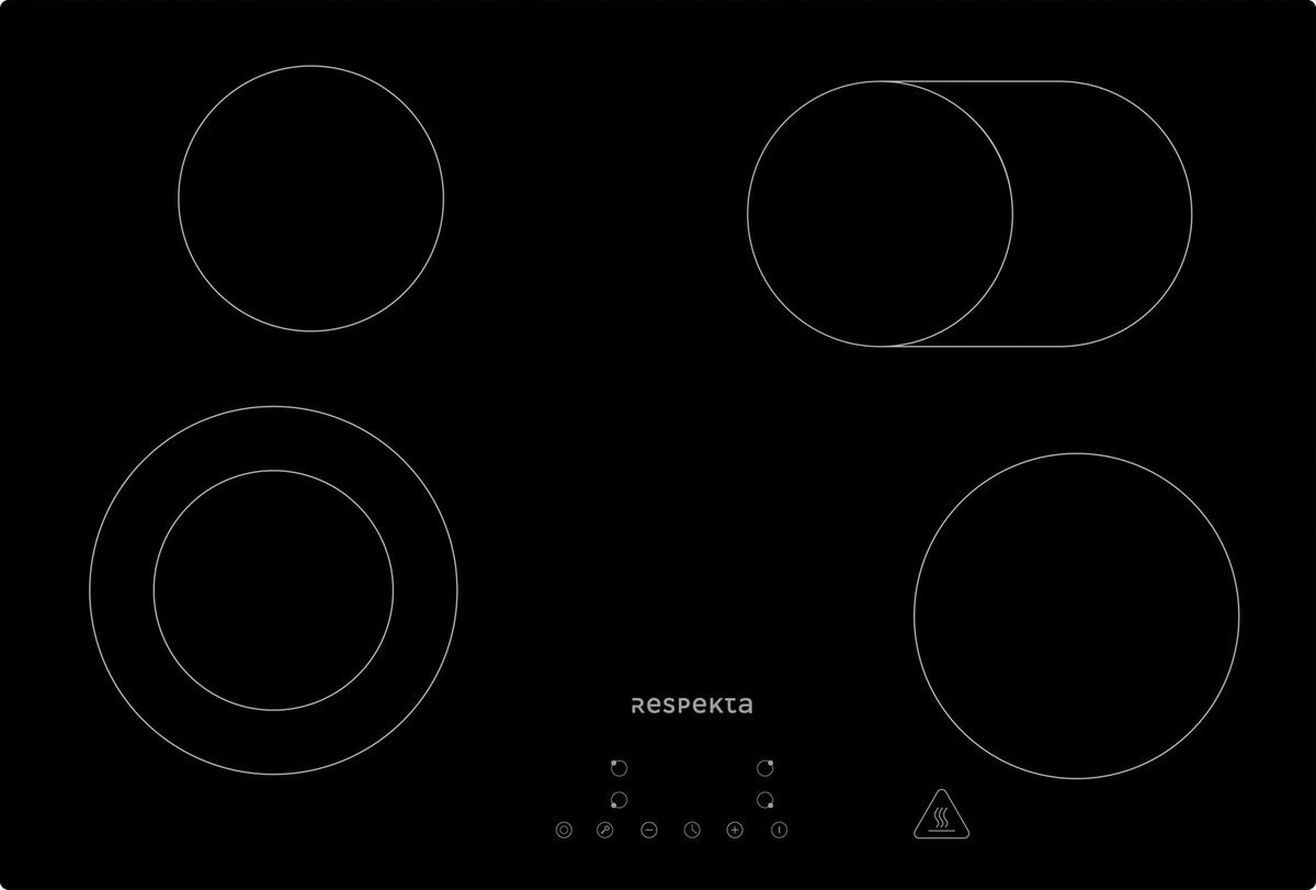GLASKERAMIKHÄLL KM7700-28  - svart, Trend, glas (77/5/52cm) - Respekta