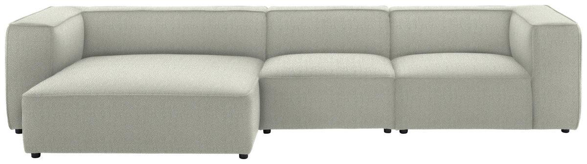 ECKSOFA in Flachgewebe Ecru  164/341 cm  - Ecru/Schwarz, Design, Kunststoff/Textil (164/341cm) - W.Schillig