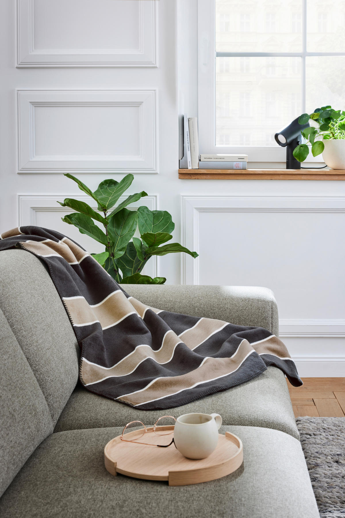 WOHNDECKE 150/200 cm  - Anthrazit/Beige, KONVENTIONELL, Textil (150/200cm) - Novel