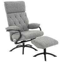 SET SCAUNE DE RELAXARE in textil gri  - negru/gri, Modern, metal/textil (77,5/107/85cm) - MID.YOU