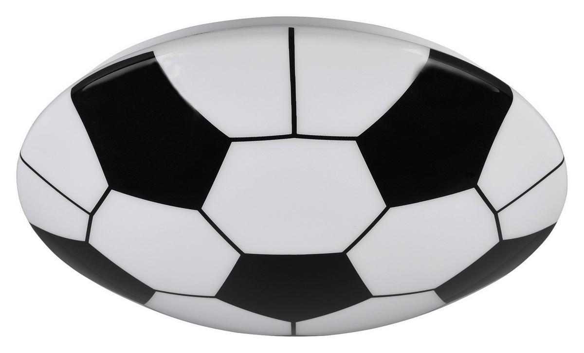 LED-DECKENLEUCHTE Kloppi 36/10 cm   - Schwarz/Weiß, Basics, Kunststoff (36/10cm)