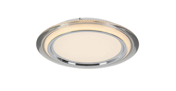 LED-DECKENLEUCHTE Macon 45/6 cm  - Chromfarben/Transparent, Design, Kunststoff/Metall (45/6cm) - Novel