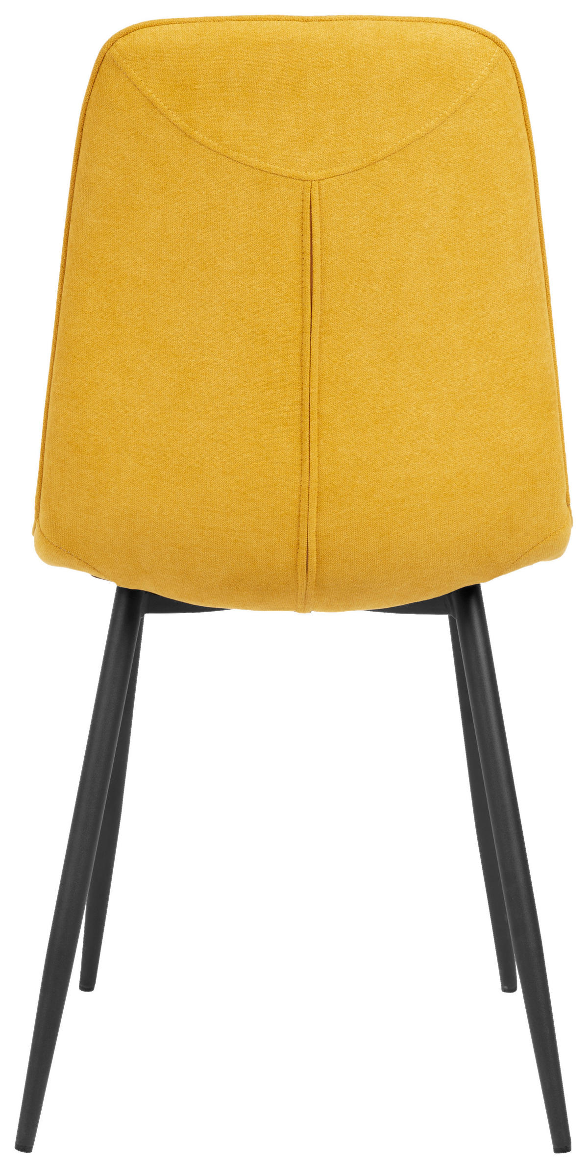 SCAUN in lemn, metal, textil galben  - galben/negru, Modern, lemn/metal (47/87/58cm) - P & B