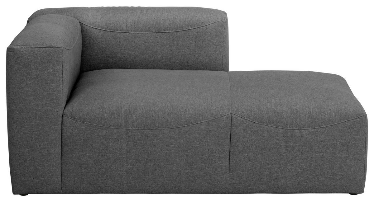 RÉCAMIERE in Flachgewebe Anthrazit  - Anthrazit, Design, Kunststoff/Textil (160/73/100cm) - Max Winzer