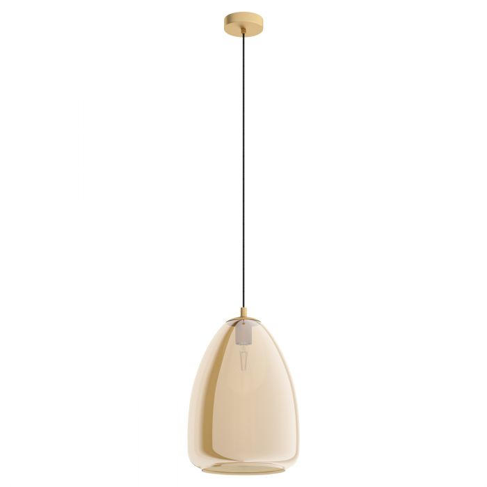 HÄNGELEUCHTE 30/110 cm   - Messingfarben/Schwarz, KONVENTIONELL, Glas/Metall (30/110cm) - Eglo