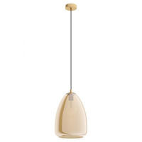 HÄNGELEUCHTE 30/110 cm   - Messingfarben/Schwarz, KONVENTIONELL, Glas/Metall (30/110cm) - Eglo