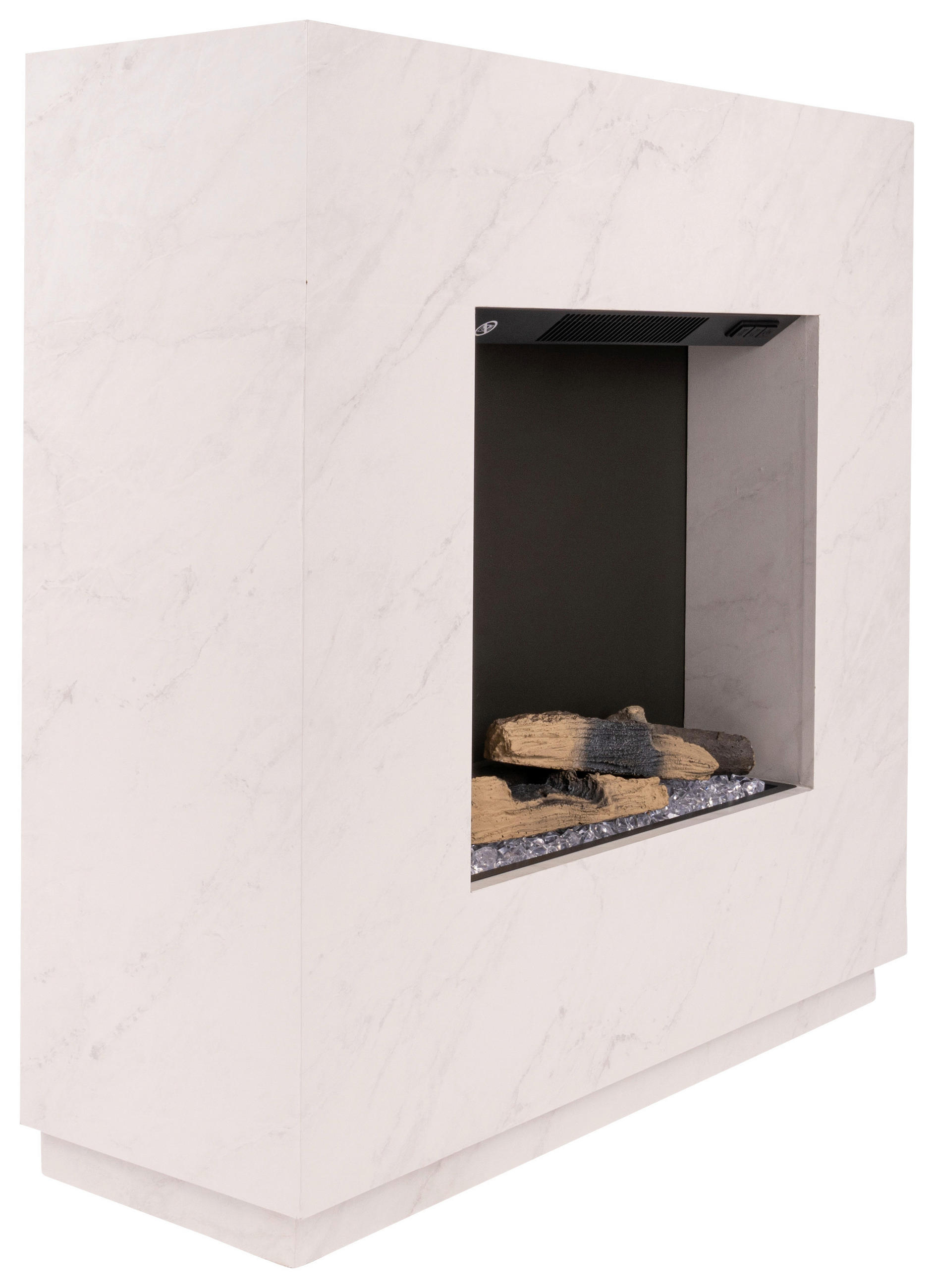 ELEKTROKAMIN - Weiß, Basics, Holzwerkstoff/Metall (80/76/26cm)