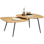 KONFERENČNÍ STOLEK - černá/barvy dubu, Design, kov/dřevo (120/65/45cm) - Carryhome
