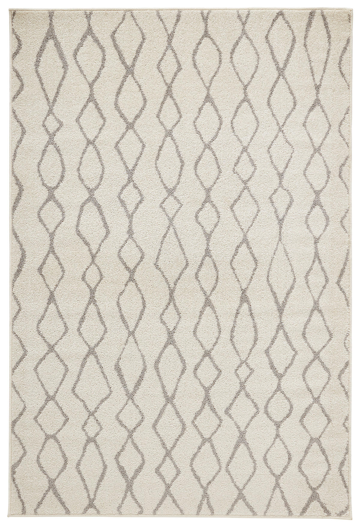 TKANÝ KOBEREC, 160/235 cm, krémová, šedá - šedá/krémová, Basics, textil (160/235cm)