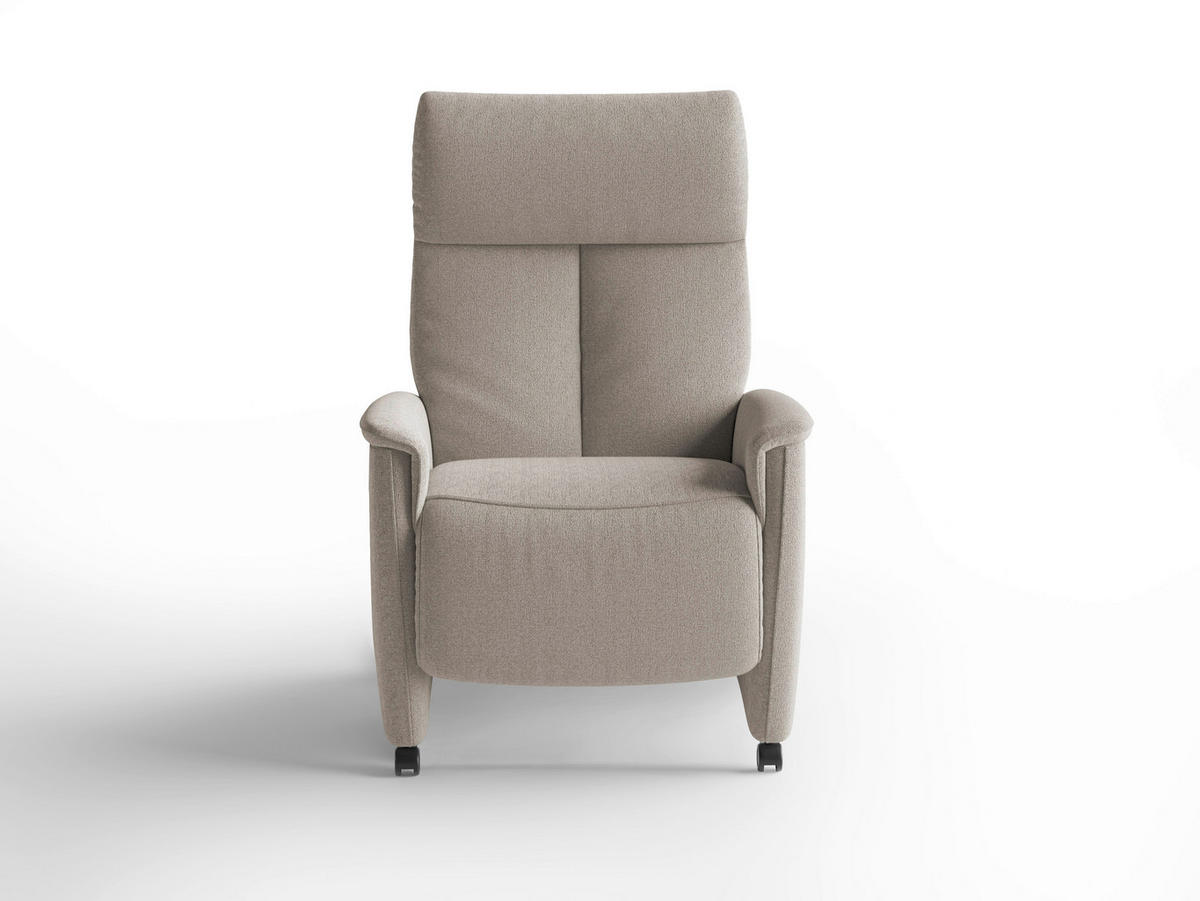 RELAXSESSEL Textil Taupe  - Taupe/Schwarz, Basics, Kunststoff/Textil (76/110/84cm) - Sit & More