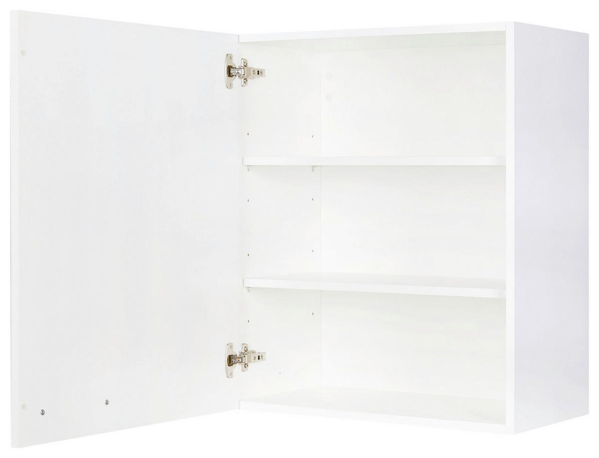 KÜCHENOBERSCHRANK 60/72/35 cm  in Weiß  - Edelstahlfarben/Weiß, MODERN, Holzwerkstoff (60/72/35cm) - Nobilia