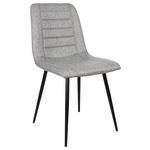 STUHL Webstoff Schwarz, Hellgrau  - Hellgrau/Schwarz, Design, Textil/Metall (45/86/55cm) - Xora