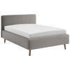POLSTERBETT 120/200 cm  in Grau  - Eichefarben/Grau, Design, Holz/Textil (120/200cm) - Xora