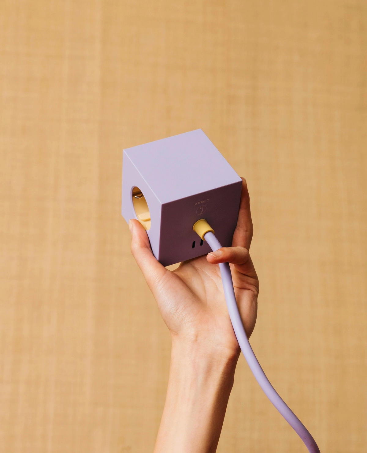 STECKDOSENWÜRFEL - Violett, Basics, Kunststoff (7,6/7,6/7,6cm) - AVOLT