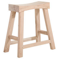 HOCKER in Holz Naturfarben  - Naturfarben, Design, Holz (55/56/30cm) - Livetastic