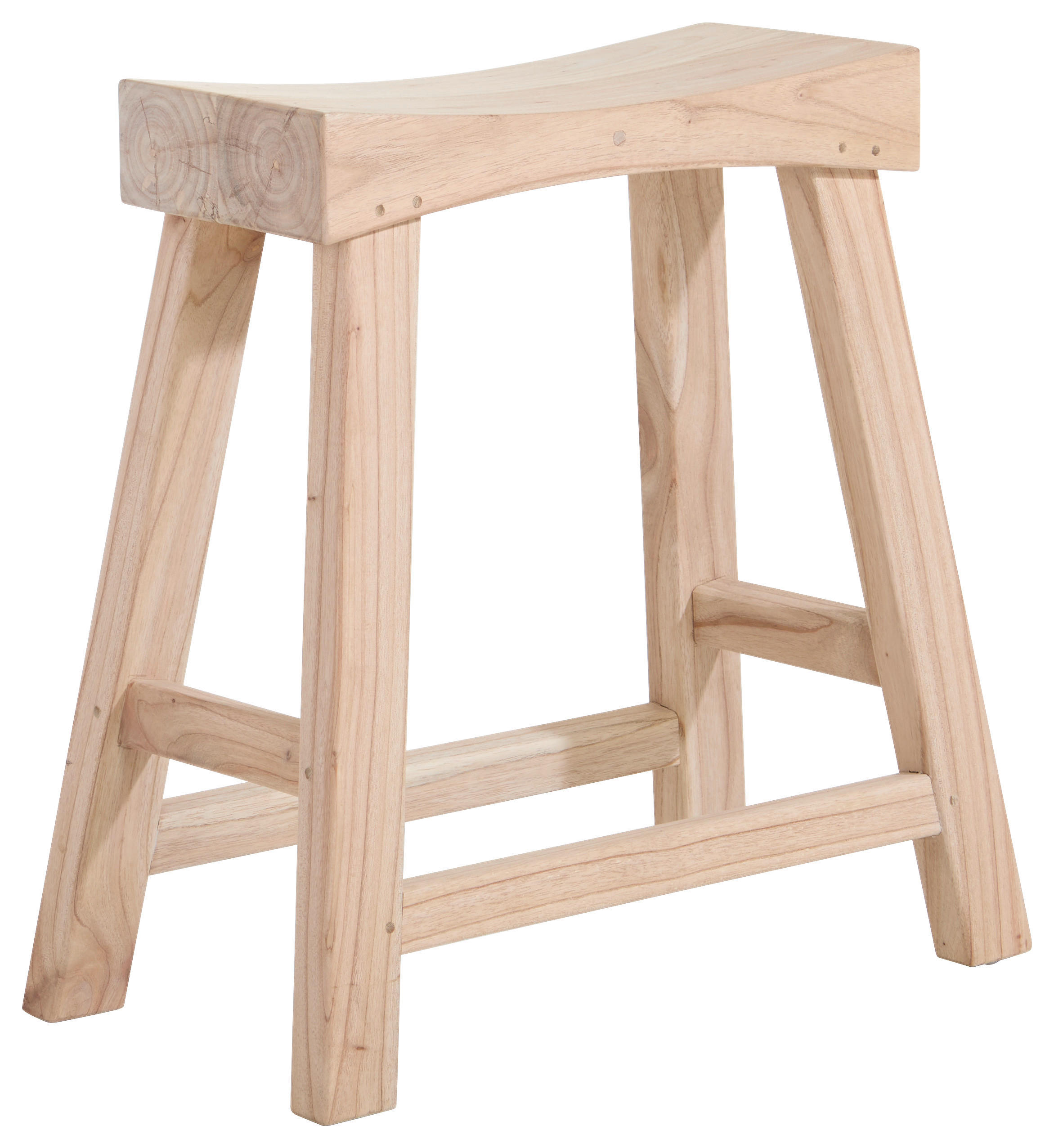 Taburet din lemn, culoare natur