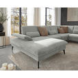 WOHNLANDSCHAFT in Webstoff Silberfarben  - Silberfarben/Schwarz, Design, Textil/Metall (157/354/208cm) - Dieter Knoll
