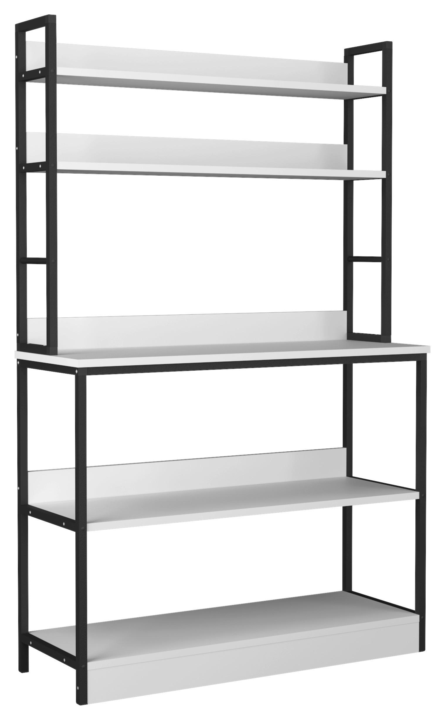 KÜCHENREGAL  - Weiß, Design, Holzwerkstoff/Metall (101/161/36cm) - MID.YOU