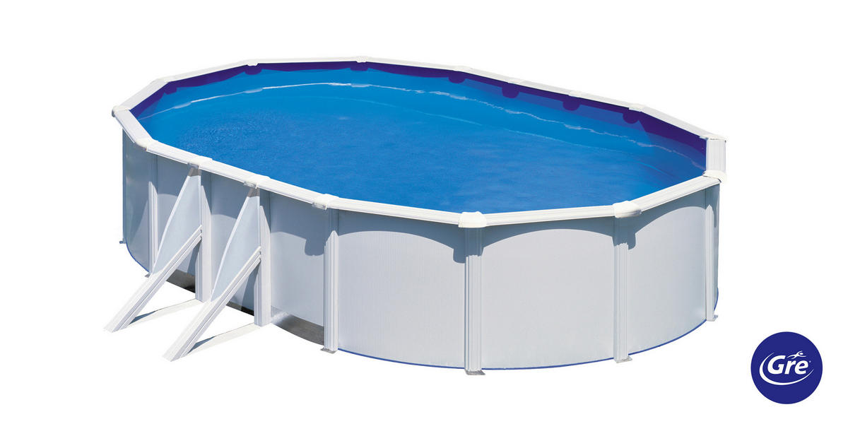 POOL-SET 2024 500/300/120 cm  - Weiß, KONVENTIONELL, Metall (500/300/120cm) - Gre
