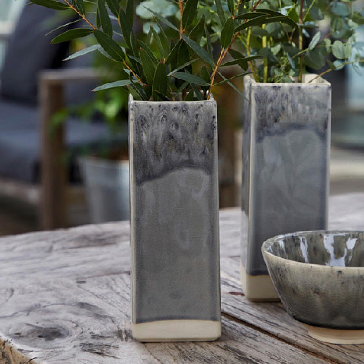 VASE  - Grau, Basics, Keramik (7/20/7cm) - Costa Nova