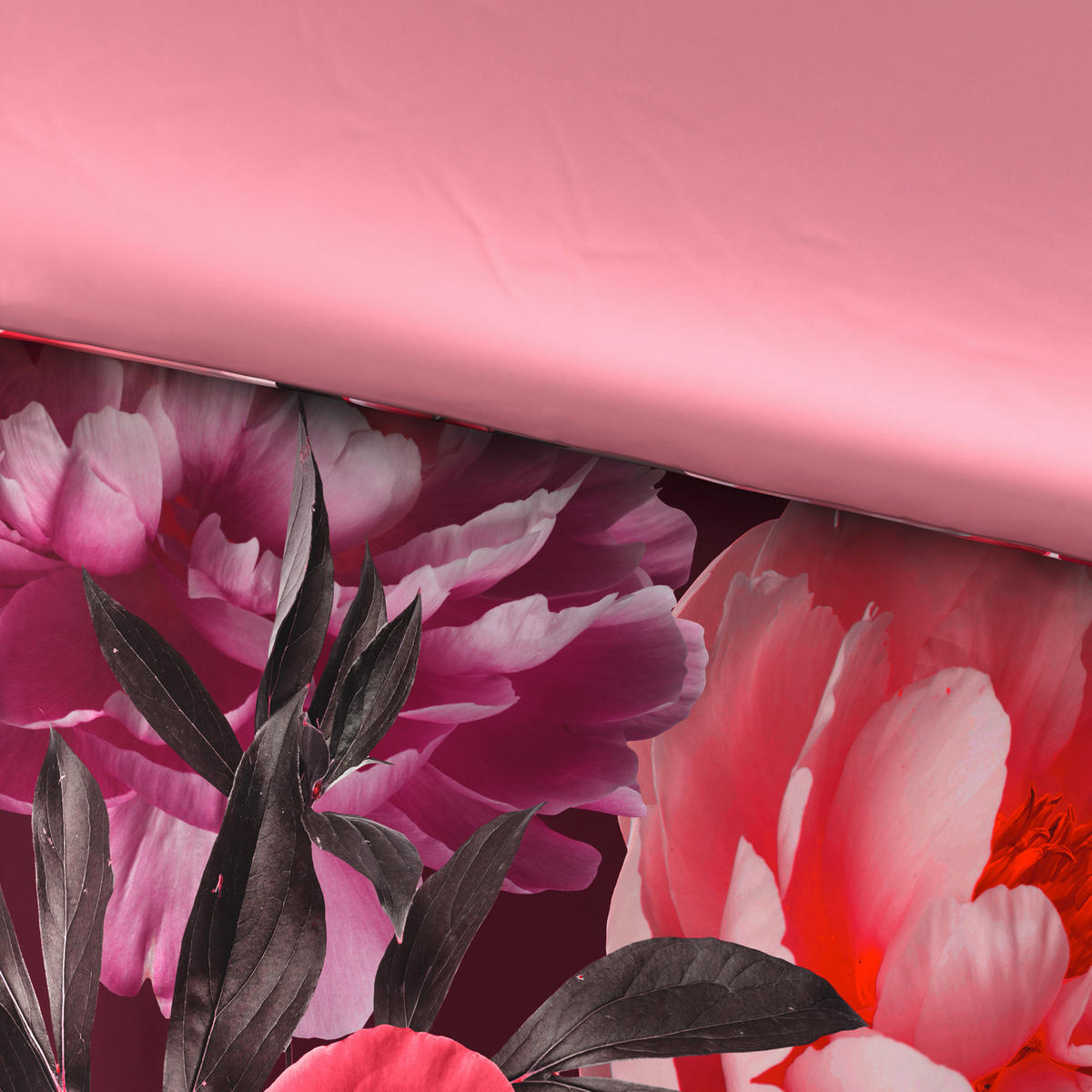 OBOJSTRANNÁ POSTEĽNÁ BIELIZEŇ, satén, ružová, 140/200 cm - ružová, Design, textil (140/200cm) - Novel