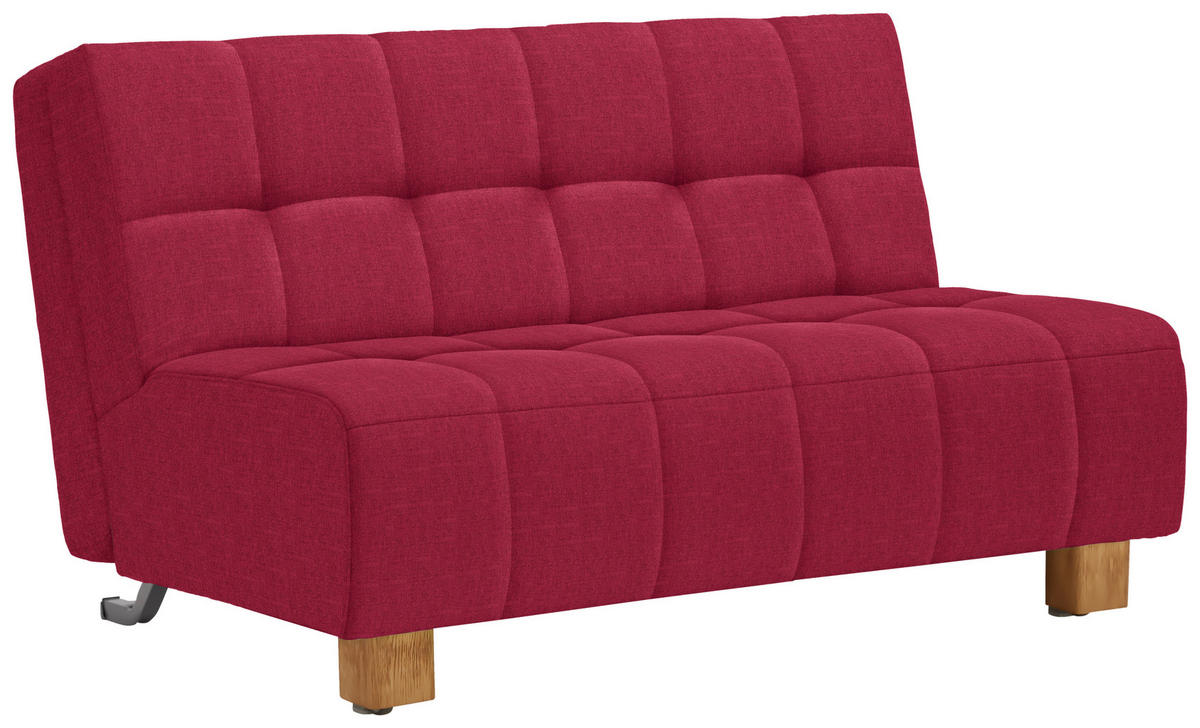 SCHLAFSOFA Flachgewebe Rot  - Rot/Naturfarben, Design, Holz/Textil (145/92/102cm) - Novel