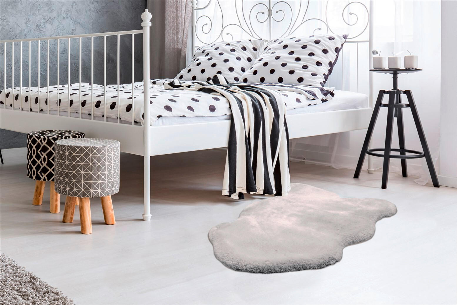 TEPPICH 60/90 cm Rabbit Light 825 Silber Grau  - Grau, KONVENTIONELL, Kunststoff/Textil (60/90cm)