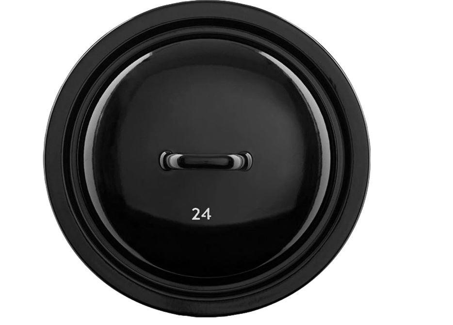 TOPFDECKEL 24 cm  - Schwarz, Basics, Metall (24cm) - Riess