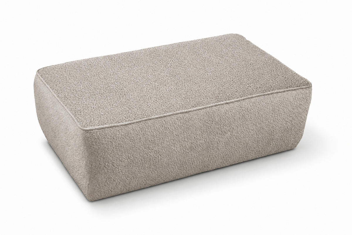 HOCKER in Textil, Holzwerkstoff Taupe  - Taupe/Schwarz, KONVENTIONELL, Holzwerkstoff/Kunststoff (105/43/65cm) - Livetastic